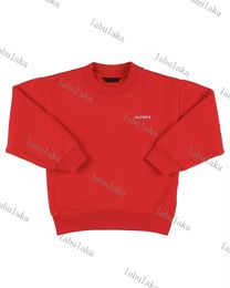 Designer Kids Boys Girls Sweat-sweats à capuche français à capuche lâche Classic Impression Lembroidered en Apricot Letters Neck Pullover Streetwear Baseball Red