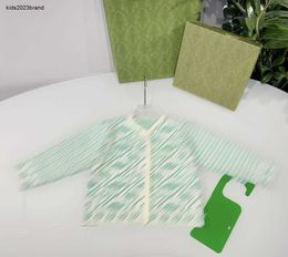 designer enfants cardigan mode col en V bébé Pull tricoté Taille 100-160 CM Centre motif symétrique plein imprimé bébé Veste Aug16