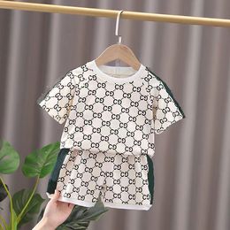 Diseñador Ropa para niños Conjuntos de ropa para niñas bebés Traje de niña Camiseta de oso de dibujos animados de verano Top corto 2 piezas Conjunto Trajes para niños Camisas de moda