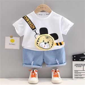 Designer Kinderkleding Sets T-shirt Shorts Outfit met korte mouwen Poddler Baby Casual Clothing Children Boys Cartoon 2pcs Pak