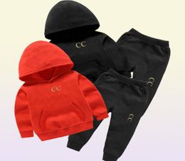 Designer Kids Clothing sets Baby Boy Sweat à capuche Twopiece Cost Automne Girl Suits enfant Sweat-shirt Sweatpants Hooded 3 Styles Taille 903403517