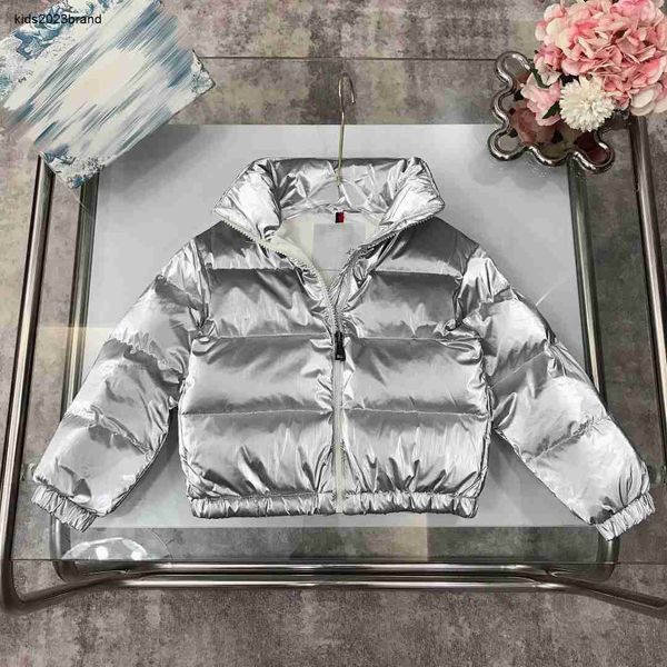 Designer enfants doudounes bébé vêtements d'hiver taille 100-170 CM mode brillant argent vêtements d'extérieur pour garçons fille Aug30