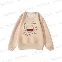 Designer Kids Hoodies Jongens Katoenen Sweatshirts Kinderen Trui Tijger Bedrukte Kleding Meisjes Winterkleding Herfst Tops Truien SDLX Geluk