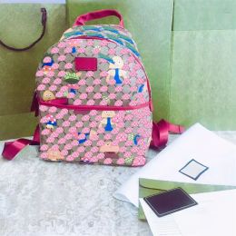 Designer enfants aiment coeurs lettre sacs à dos imprimés INS enfants PU cuir double sacs à bandoulière adolescents classiques école sac à dos décontracté S1081