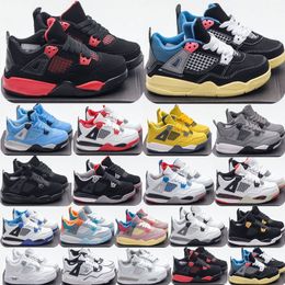 Designer enfants chaussures 4 Jumpman 4s tout-petits garçons filles chaussure de basket-ball enfants bébé enfant jeunes nourrissons baskets noir baskets de sport