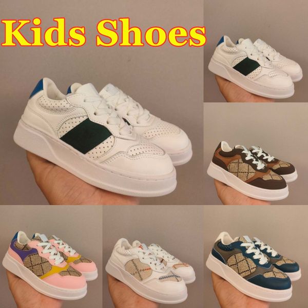 Chaussures de créateurs pour enfants, baskets pour bébés filles et garçons, baskets plates en cuir, pour jeunes nourrissons, chaussures de premiers pas