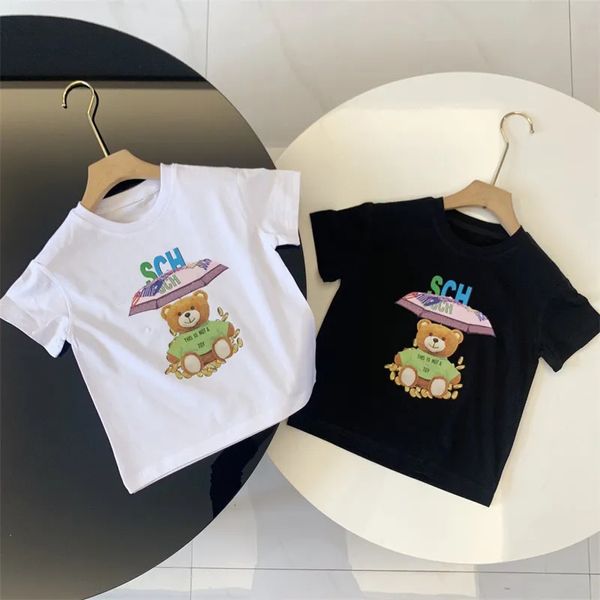 Designer Enfants À Manches Courtes Bébé Fille De Luxe Tops Classique Chemise Pour Enfants Bébé Enfants Vêtements Dessin Animé Impression Tshirt Enfant Sunmmer Vêtements dhgate