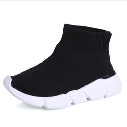 Designer Kids Sneakers Red Black Fashion Baby Boys Girl Flat Breathable Sock Boots Casual Shoes Children Shoe Trainer Runners
