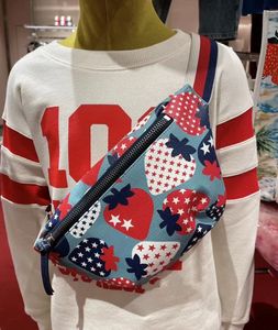 Designer Kids Strawberry Gedrukt Fanny Bag Ins Children Cartoon Letter Borst Backpacks Taille Bags Jongens Girls Single Shoulder Casual Bag S1173