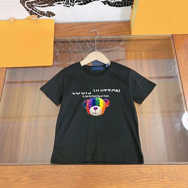 Diseñador Niños Camisetas de verano Niñas Niños Nuevas camisas calientes Patrón de oso arcoíris Camisetas Marca de primavera Manga corta Niños Ropa de lujo Outwear CHD2312284 sasakids