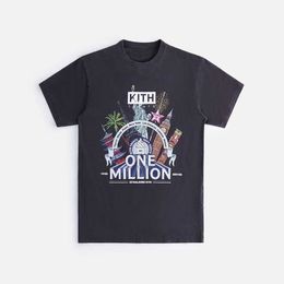 T-shirt vintage du créateur Kitt Treats Million avec motif imprimé sur la poitrine