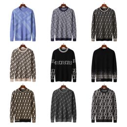 Designer gebreide trui Heren Dames Sweatshirts Luxe trui met lange mouwen Hoge kwaliteit herfst winter FF alfabet jacquard geborduurde gebreide trui met ronde hals