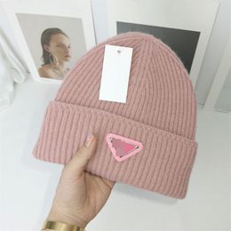 Bonnet à revers en laine tricoté pour hommes et femmes, unisexe, mode de luxe, hiver, printemps, automne, automne, uni, décontracté, solide, dôme, rose