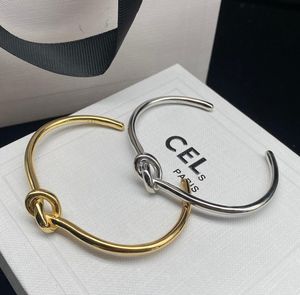 Designer Knoop Bracelet Simple Bangle polsband manchet voor vrouwen Fashion Gold Silver Bracelet Sieraden Hoogwaardige trouwliefhebbers Gift