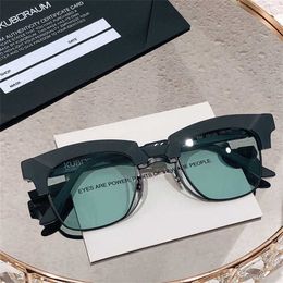 Designer Kuboraum topzonnebril n6 zonnebril Duitse stoere lineaire stijl Pioneer bril met neutraal frame met logo en doos