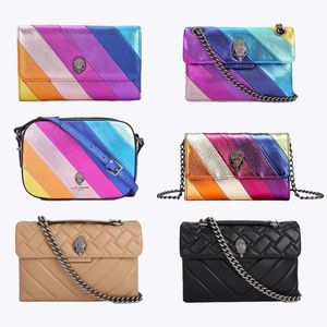 Designer Kurt Geiger Heart Sacs Luxurys Handbag Shop Rainbow Sac arc-en-ciel en cuir Femme Sac à bandoup