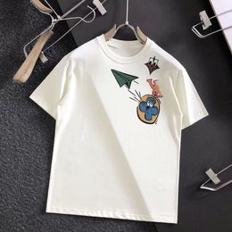 Ontwerper L Mans merk shirt kleding spray brief korte mouw lente zomer tij mannen en vrouwen tee ontwerper T pure kleur ademend T-shirt