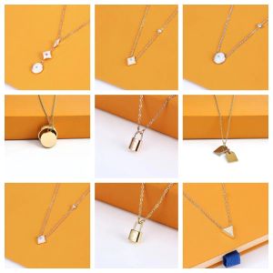 Ontwerper L -serie sieraden kettingen voor vrouwen heren zilveren hangende ketting damesketens
