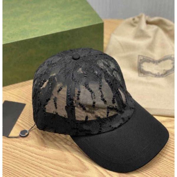 Designer en dentelle de baseball casquettes chapeaux pour femmes Casual Fitted Cap 2023 Summer New Breathable Ladies Girls Full Full Hat Hat Ball Ggitys JKVP