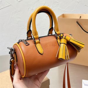 Designer Lacey Crossbody Tas Vrouwen Retro Kleine Cilindervorm Boston Met Kwastje Kleine Portemonnee Brede Band Penhouder Zakken 2022 Nieuwste Hot