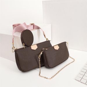 Designer dames schoudertas merk ketting crossbody tas ontwerper luxe handtas portemonnee drie-in-één foto-in-one BAG227T