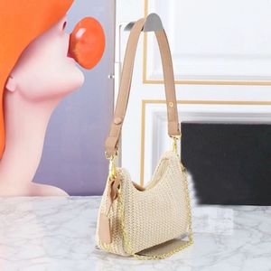 Sac à épaule des créateurs pour dames paille de paille de paille de paille