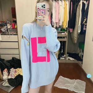 Designer Ladies Women 'Sweater Letter Fashion Lazy Lazy Casual Pullover Top