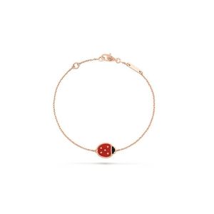 Designer lieveheersbeestje armband rosévergulde ketting dames en meisjes Valentijnsdag Moederdag verlovingssieraden vervagen F2477