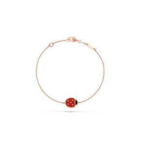 Designer Ladybug Bracelet Rose Gold Cheet Chain Ladies and Girls Valentine039s Day Mother039S Day Engagement Sieraden Fade F8389007