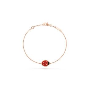 Designer Ladybug Bracelet Rose Gold Cheet Chain Ladies and Girls Valentine039S Day Mother039S Day Engagement Sieraden Fade F9567971