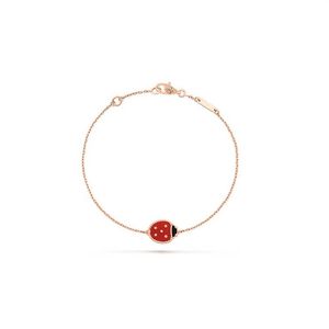 Designer lieveheersbeestje armband rosévergulde ketting dames en meisjes Valentijnsdag Moederdag verlovingssieraden vervagen F268S