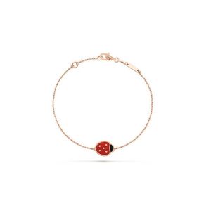 Designer lieveheersbeestje armband rosévergulde ketting dames en meisjes Valentijnsdag Moederdag verlovingssieraden vervagen F281L