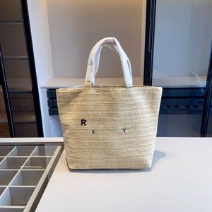 Ontwerper Lafite Grass Basket Bag gras geweven tas strandtas mama tas nieuwe producten aanbevolen dames zomer zonsopgang handtas groot capaciteit licht en praktisch 31 cm