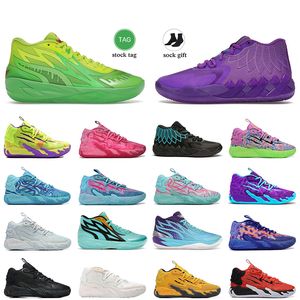 Diseñador Lamelo Ball Shoes Zapatos de baloncesto Mujeres para hombre MB 02 03 Rick y Morty Queen City Fade Galaxy Año Nuevo Lunar Jade Platfrom Zapatillas deportivas Entrenadores Tamaño grande 46