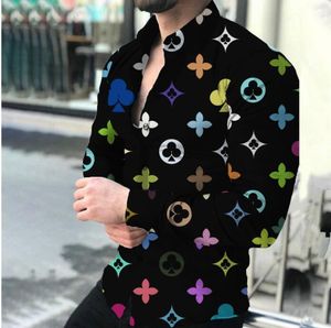 Camisa de solapa de diseñador Camisas con botones para hombre camisa de bolos con estampado lujoso y antiguo Estampado floral Camisas casuales Hombres Vestido de manga larga Hawaiian Belkis Top