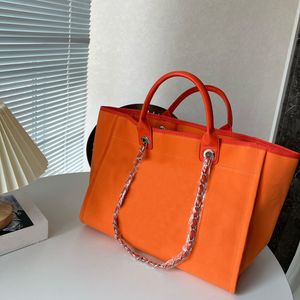 Diseñador de gran capacidad Bolsas de playa Bolsos de lujo con perlas Bolsos de hombro para damas junto al mar Bolsa de compras Bolsas de lona de moda Bolso Cartera Bolso de compras de fin de semana