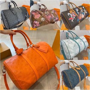 Grote capaciteit Duffel Bag Hoogwaardige Hot Designer Bag Reistas Grote capaciteit Zipper gecoate lederen handschouder Cross-Body Travel Bag