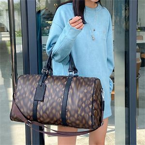 Designer grote capaciteit PU lederen reistas waterdichte draagtas bagage brief grafische retro multifunctionele mode plunjezakken schoudertas voor mannen dropshipping tas