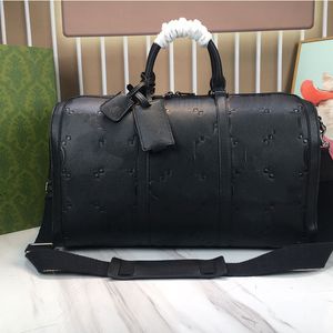 Designer-Tragetasche mit großem Fassungsvermögen, geprägte Vintage-Umhängetasche, klassische Outdoor-Tasche aus Leder, tragbar, wasserdicht, Herren- und Damen-Reisetasche 725282, Größe 45