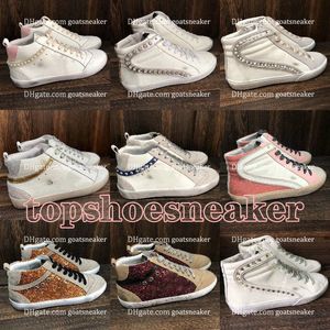 Designer dernières femmes chaussures baskets dorées noir imprimé léopard rose or paillettes classique blanc Do-Old Dirty hauts bottes