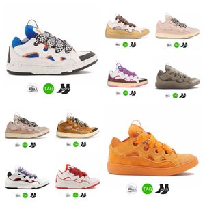 Designer Lavines Chaussures Hommes Femmes Robe Extraordinaire Sneaker Nappa Hommes Femmes Baskets Classique Chaussure En Cuir De Veau En Caoutchouc En Cuir Embossé Baskets Taille35-45 edo