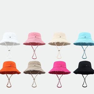 Designer Le Bob Bucket Hat Wide Brim Casquette Luxe Designer Hats pour hommes Cap effilochée multicolore Gorras Beach Summer Womens Designer Cap Capkeli