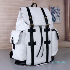 Designer-lederen rugzakken Schooltassen Knapsack Mannen Vrouwen Klassieke Bloemen Plaid Schooltas Satchel Rugzak Tas