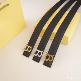Designer lederen riem voor mannen Women Fashion Letter Buckle Casual Business Belts Breedte 3,5 cm 18 opties