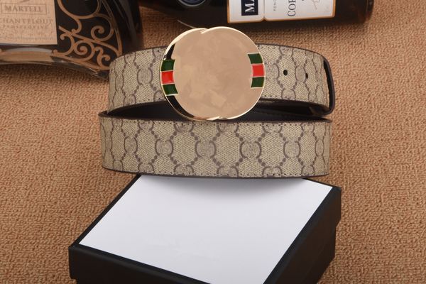 Ceinture en cuir designer pour femmes et hommes, boucle en or de luxe, style décontracté de la mode classique, largeur réglable 105-125 cm, cadeau d'anniversaire parfait