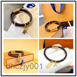 Designer Lederen Armband voor Heren Vrouwen Merk Luxe Sieraden Gouden Slot Armbanden Mannen Hanger Tijger Vrouwelijke 17 cm 19 cm 21 cm YZ3U YZ3U