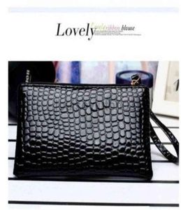 Diseñador de la cartera de cuero Mujer para hombres tendencia de moda de la moda Crocodile PU bolso de bolso de muñeca larga bolso cuadrado para mujer 6286527