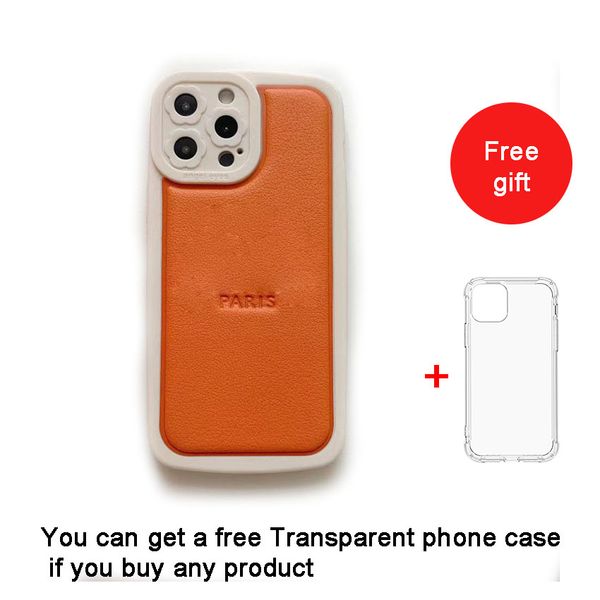 Fundas de teléfono clásicas de cuero de diseñador para iphone 14 13 12 11 Pro XS XR X 8 7 Funda protectora completa de moda Dar funda de iphone transparente como regalo gratis