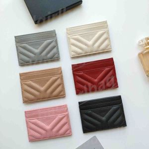 Designer lederen krediet -kaartenhouder Sheepskin Wallet Money Bags Plaid Cardholder Case For Men Dames modezakken Mini Cards Bag Coin Purse met doos