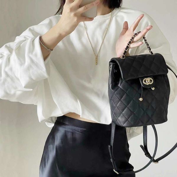 sac à main en cuir designer CHENEL en cuir en cuir pour femmes sac à dos sac à dos haute chaîne de haute qualité sac à dos net bookbag rouge
